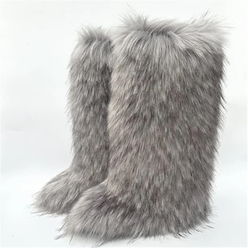 Tall Fur Boots